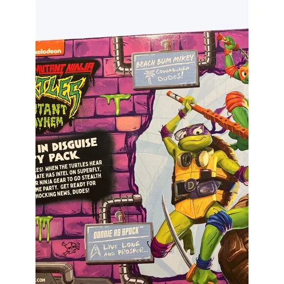 Teenage Mutant Ninja Turtles Mutant Mayhem Turtles In Disguise Party Pack - Picture 5 of 16